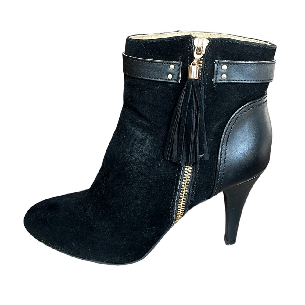 Avon Cushion Walk suede zipper tassel booties